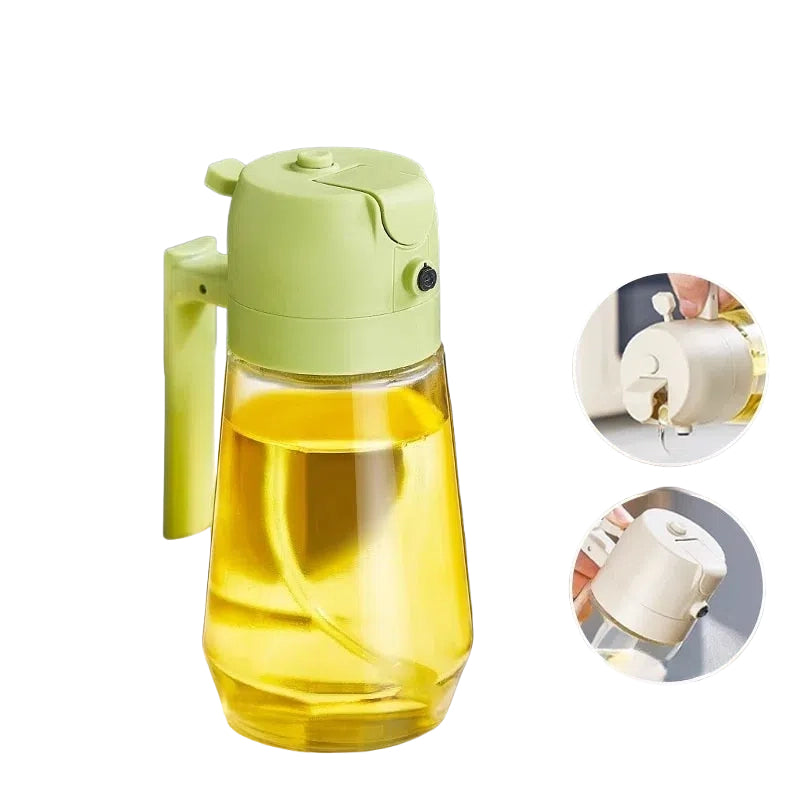 470ml Glass Oil Sprayer – 2-in-1 Dispenser for Cooking & BBQ
