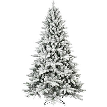 5/6/7ft Best Flocked Artificial Christmas Tree Artificial Hinged Christmas Tree for Holiday Party Office Home Living