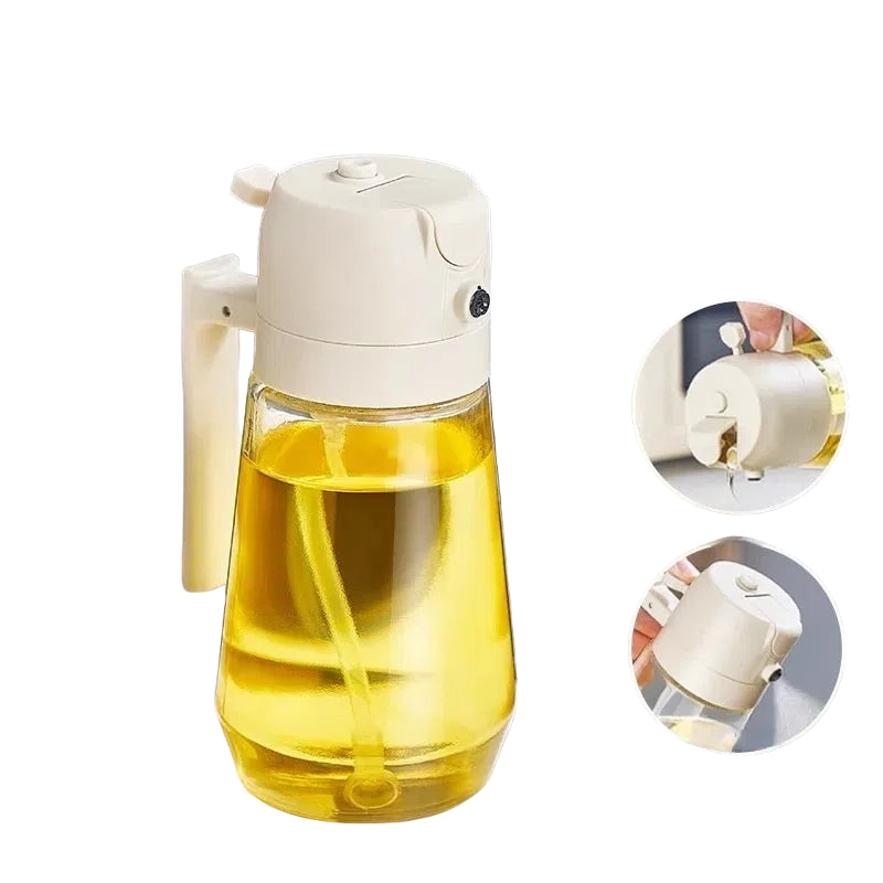 470ml Glass Oil Sprayer – 2-in-1 Dispenser for Cooking & BBQ