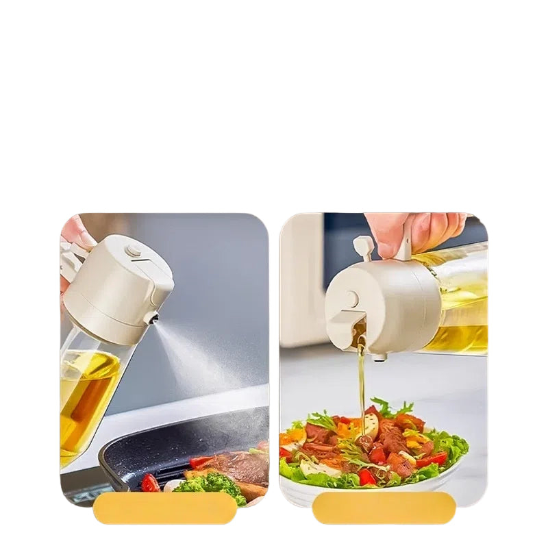 470ml Glass Oil Sprayer – 2-in-1 Dispenser for Cooking & BBQ