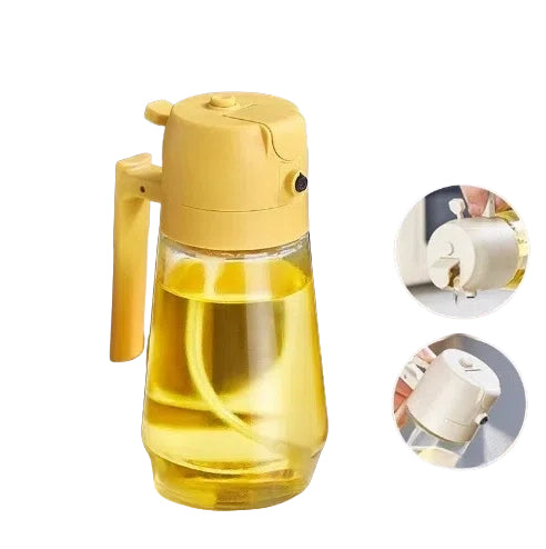470ml Glass Oil Sprayer – 2-in-1 Dispenser for Cooking & BBQ