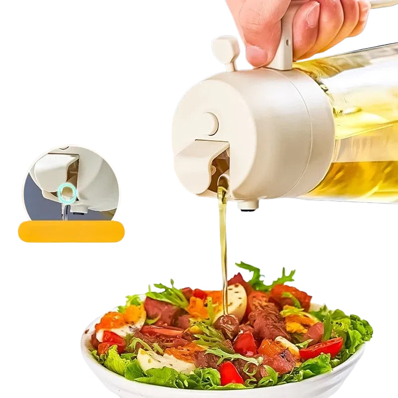 470ml Glass Oil Sprayer – 2-in-1 Dispenser for Cooking & BBQ