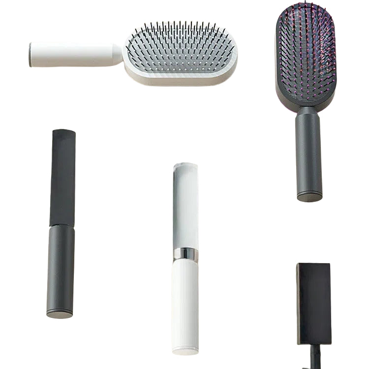 Self-Cleaning Hair Brush – Anti-Static Scalp Massage Comb