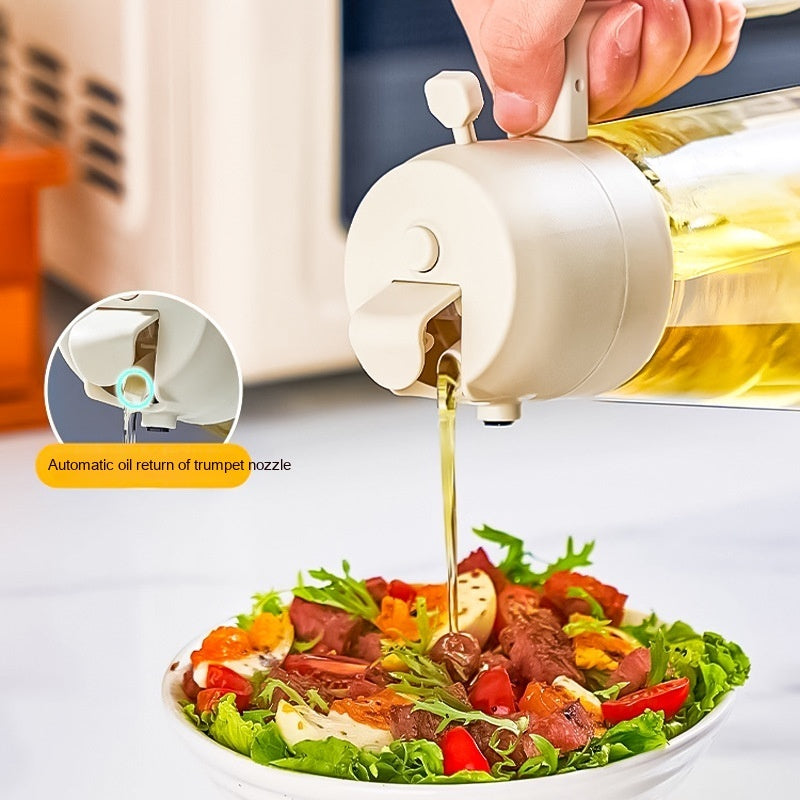 470ml Glass Oil Sprayer – 2-in-1 Dispenser for Cooking & BBQ