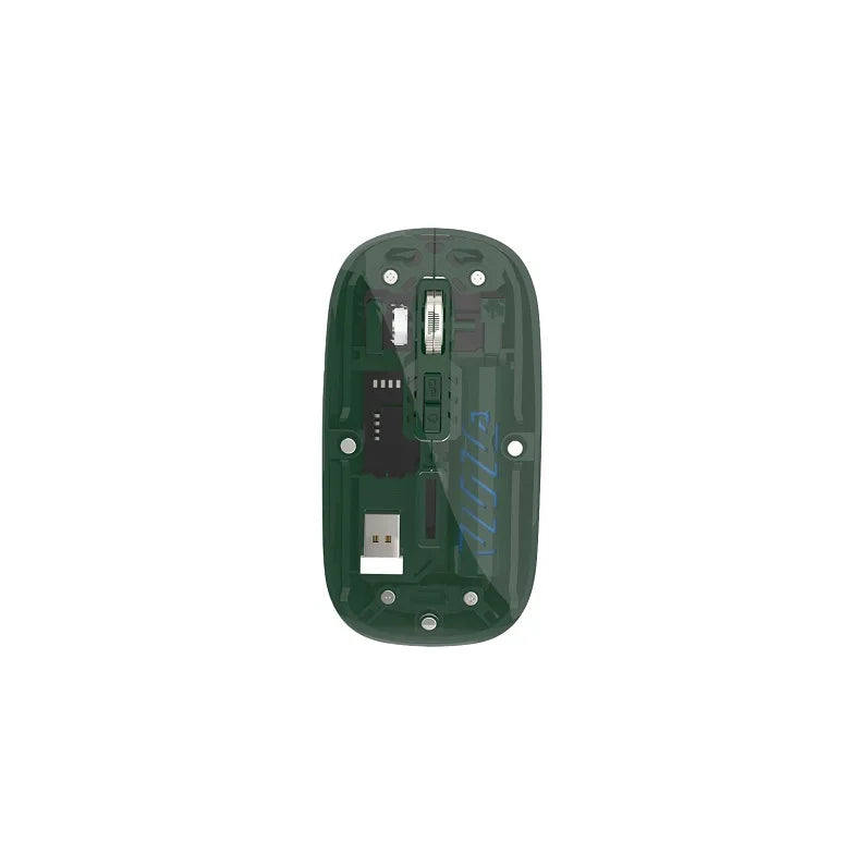 Mini Transparent 2.4GHz Bluetooth Wireless Mouse RGB Backlit High DPI 1600USB Type-c Rechargeable Wireless Mouse