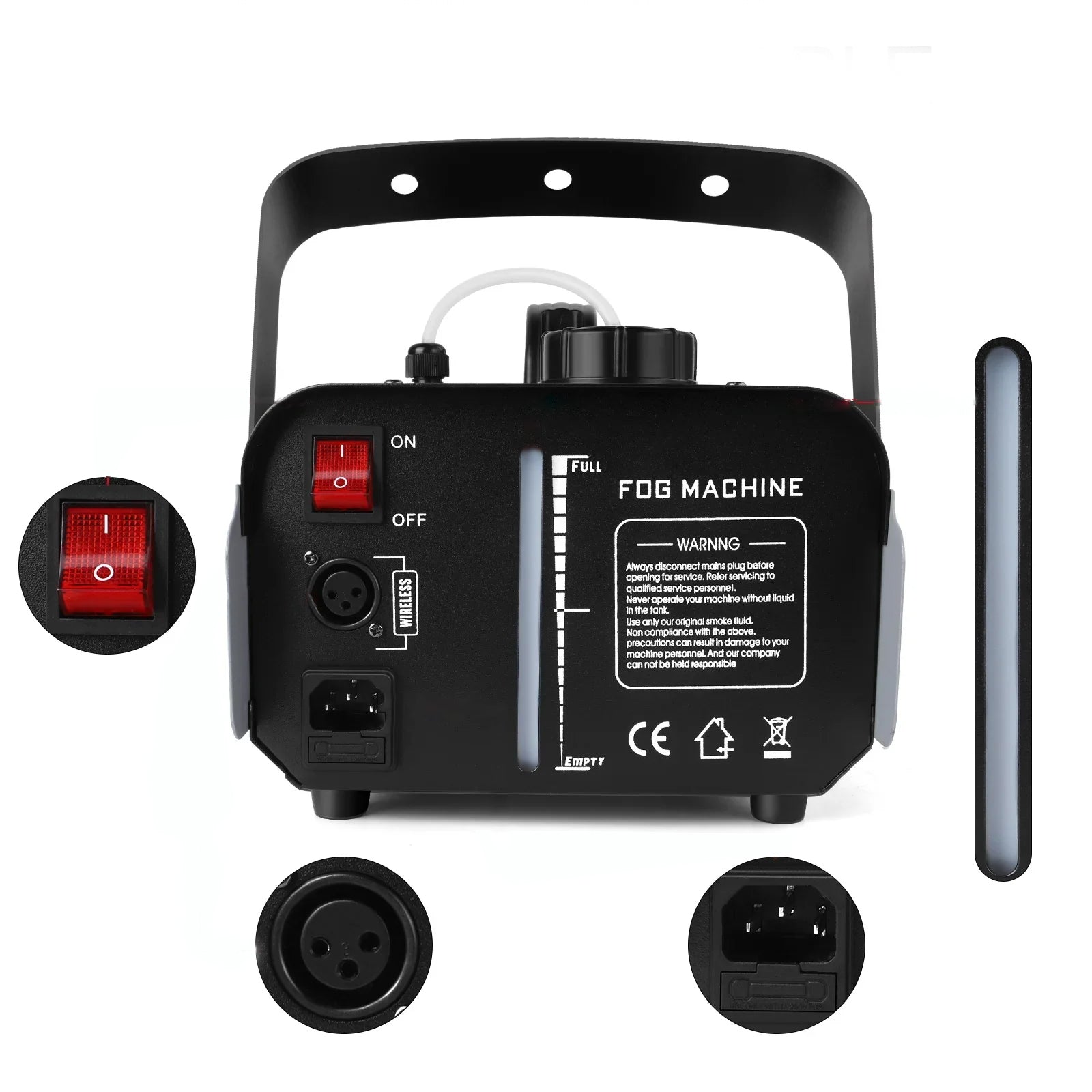 LED RGB DJ Smoke Machine Remote Controlled for Wedding Stage Effect Equipment Fog Machine