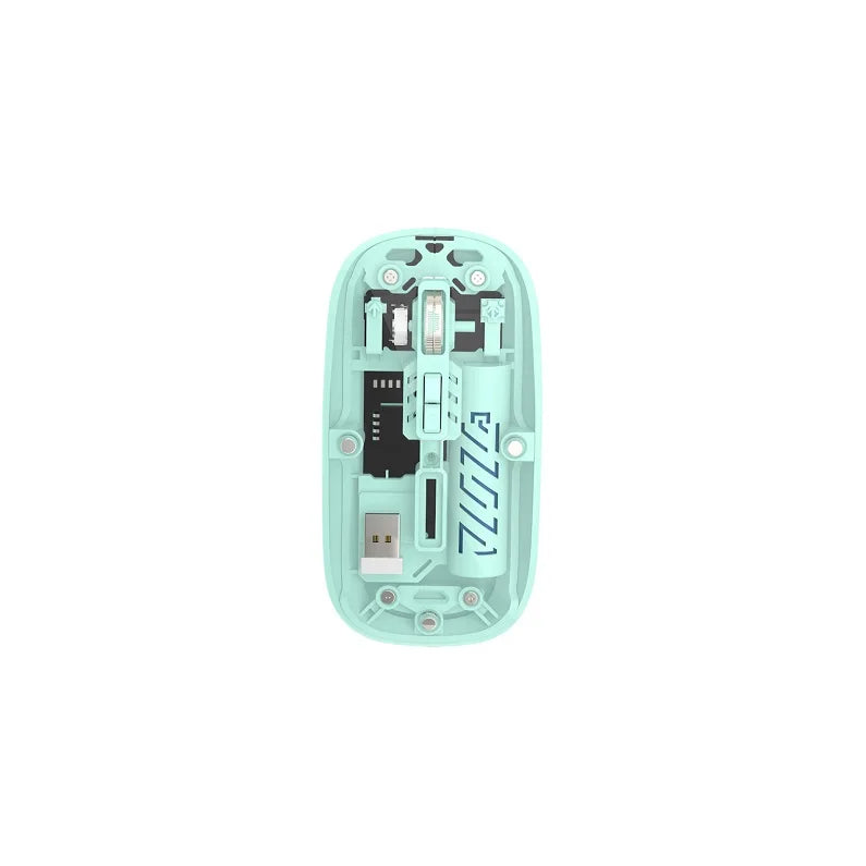 Mini Transparent 2.4GHz Bluetooth Wireless Mouse RGB Backlit High DPI 1600USB Type-c Rechargeable Wireless Mouse