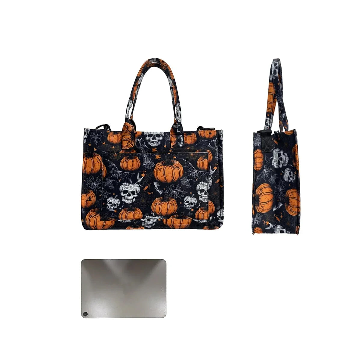 Halloween Tote Reusable Canvas Bag for Trick or Treating Halloween Treats Bags